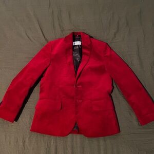 H&M Suede Burgundy Boys blazer (kids 6-7)